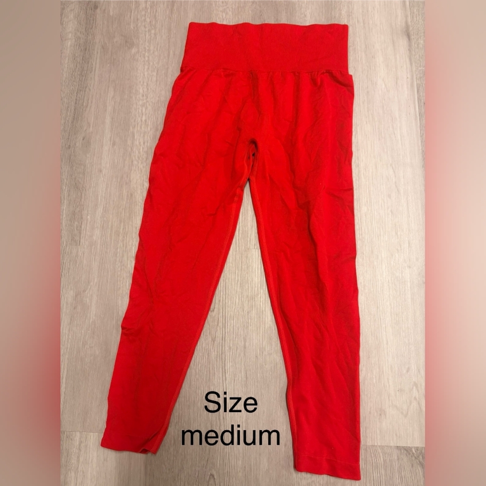 Bold Red Bum Enhancing Women's Leggings